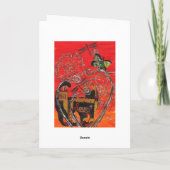 Carte de voeux Love Cat and Butterfly (Dos)