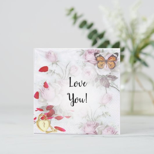 Carte de voeux Love Flat (Debout devant)