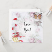 Carte de voeux Love Flat (Devant/Arrière en situation)