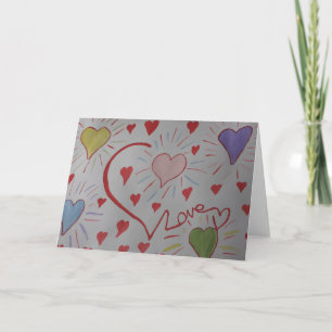 Carte de voeux Love Hearts