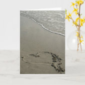 Carte de voeux Love on the Beach Blank (Fleur jaune)