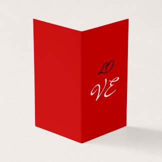 Carte de voeux Love Red White Black Color