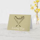 Carte de vœux Love Sax (Fleur jaune)