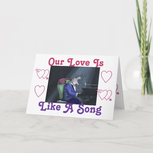 Carte de voeux Love Song (Devant)