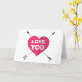 Carte de voeux Love You (Fleur jaune)