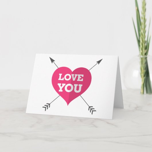 Carte de voeux Love You (Devant)