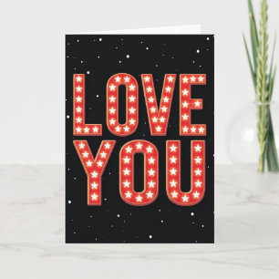 Carte de vœux Love You Marquee