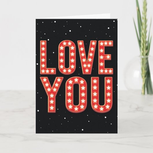 Carte de vœux Love You Marquee (Devant)