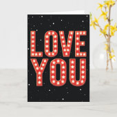 Carte de vœux Love You Marquee (Fleur jaune)