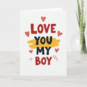 Carte de vœux Love You My Boy