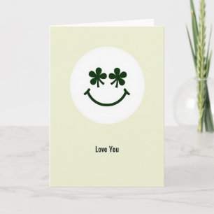 Carte de vœux Love You Shamrock