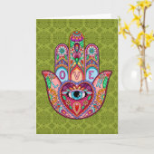 Carte de voeux Lover Hamsa (Fleur jaune)