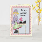 Carte de voeux Loving Sister (Fleur jaune)