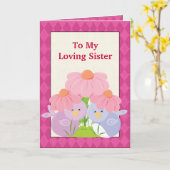 Carte de voeux Loving Sister (Fleur jaune)