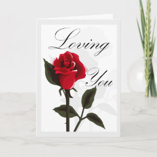 Carte de vœux Loving You Love Rose
