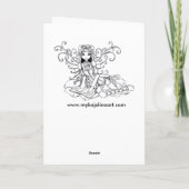 Carte de voeux "Lucia" Flower Fairy Art (Dos)