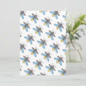 Carte de vœux Lucioles (blanc) (Debout devant)