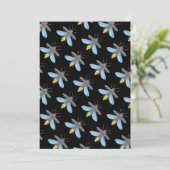 Carte de vœux Lucioles (noires) (Debout devant)