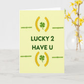 Carte de vœux Lucky 2 Have U (Fleur jaune)