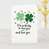 Carte de vœux Lucky Love (Fleur jaune)