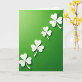 Carte de vœux Lucky Shamrock (Fleur jaune)