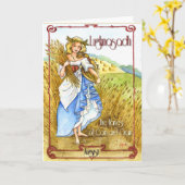 Carte de voeux Lughnasadh (Fleur jaune)