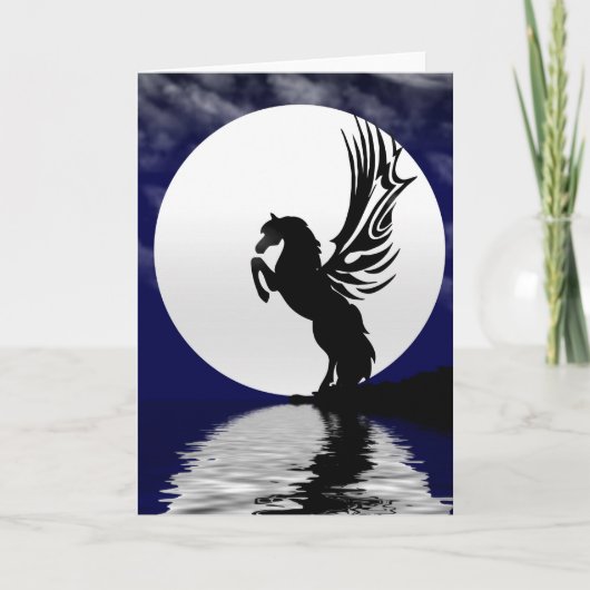 Carte de voeux Lumineuse Lune (Devant)