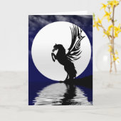 Carte de voeux Lumineuse Lune (Fleur jaune)