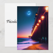 Carte de voeux Lune Pier (Devant / Derrière)