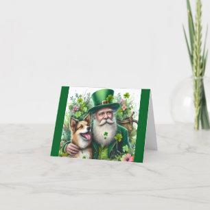 Carte de vœux lutin avec chien