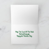 Carte de vœux lutin avec or (Intérieur)