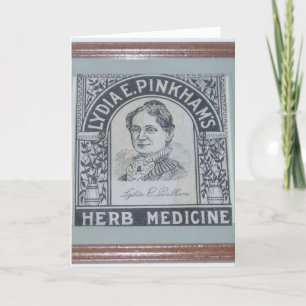 Carte de vœux «Lydia E. Pinkham» pour un prompt ré