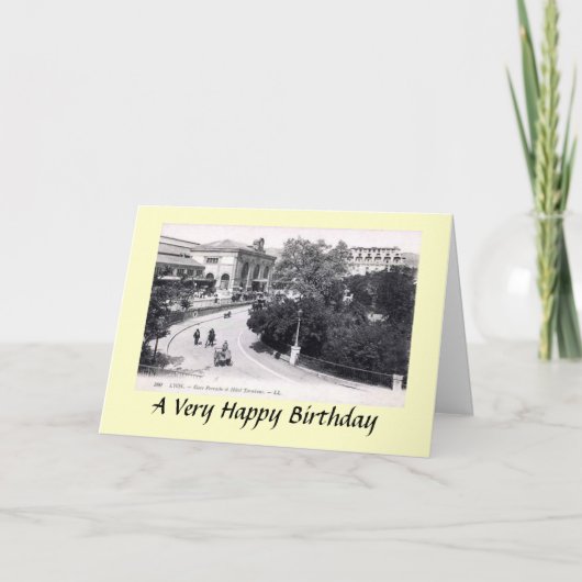 Carte de voeux - Lyon, France (Gare Perrache) (Devant)