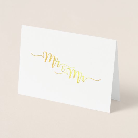 Carte de voeux M. & M. Etched Gold Foil (Devant)