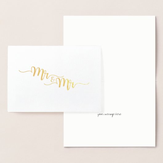 Carte de voeux M. & M. Etched Gold Foil (Affichage)