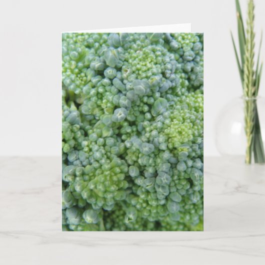 Carte de voeux Macro Broccoli (Devant)