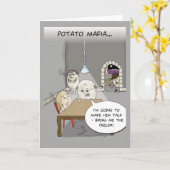 Carte de voeux Mafia de pomme de terre (Fleur jaune)