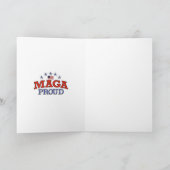 Carte de voeux MAGA fière et blanche (Intérieur)