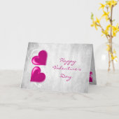 Carte de voeux Magenta Valentine Hearts (Fleur jaune)