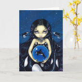 Carte de voeux magique de "orque" (Fleur jaune)