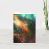 Carte de voeux magique Halloween sorcière espace v (Dos)