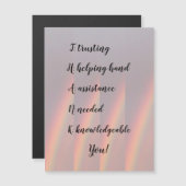 Carte de voeux magnétique Merci Prism (Devant / Derrière)