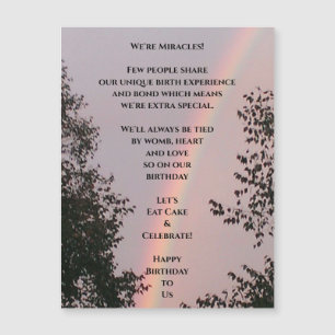 Carte de voeux magnétique pour l'anniversaire de n