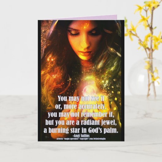 Carte de voeux Magus (Fleur jaune)