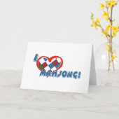 Carte de voeux Mahjong (Fleur jaune)