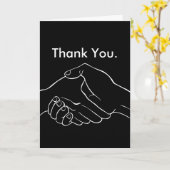 Carte de voeux main-shake (Fleur jaune)