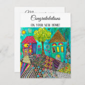 Carte de voeux maison douce et colorée (Devant / Derrière)