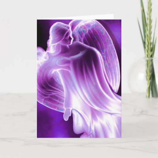 Carte de voeux Majestic Purple Angel (Devant)