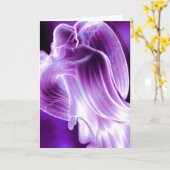 Carte de voeux Majestic Purple Angel (Fleur jaune)