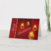 Carte de voeux majestueuse de boules de Noël de (Devant)
